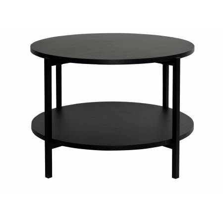Nowoczesny, okrągły stolik kawowy 65 cm – Styl loft, dwupoziomowy MILANO M14